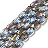 Transparent Electroplate Glass Bead Strands EGLA-F150-HR01-1