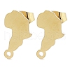 Africa Map Ion Plating(IP) 304 Stainless Steel Stud Earring Findings STAS-I206-105G-1