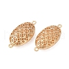 Brass Hollow Connector Charms KK-G532-13G-2