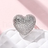 Brass Micro Pave Cubic Zirconia Adjustable Open Cuff Rings for Women RJEW-A072-02P-3