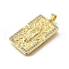Brass Micro Pave Cubic Zirconia Pendants KK-Q066-17A-G-2