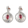 Brass Micro Pave Cubic Zirconia Pendants KK-E057-08P-1