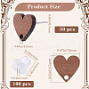 SOFPLATE 50Pcs Wood Stud Earring Finding FIND-SP0001-19C-2