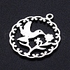 Non-Tarnish 201 Stainless Steel Pendants STAS-S105-JN874-1-2