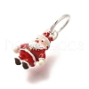 Christmas Theme Brass Enamel Charms KK-R212-15D-P-2