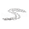 Non-Tarnish 201 Stainless Steel Paperclip Chain Necklace for Men Women NJEW-I122-06P-1