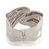 Non-Tarnish Vintage Hammered Iron Wide Hinged Bangles for Women BJEW-L629-14P-3