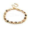 Star Brass Enamel Curb Chain Bracelets for Women BJEW-B125-02G-4