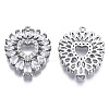 Brass Micro Pave Clear Cubic Zirconia Pendants ZIRC-S069-032P-2