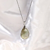 Natural Labradorite Teardrop Pendant Necklaces PW-WG17918-04-1