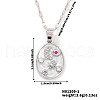 Fashionable Women's Star Moon Oval Brass Enamel Pendant Necklaces LO5059-1-1