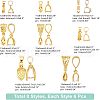 SUPERFINDINGS 48Pcs 8 Style Brass Ice Pick Pinch Bails KK-FH0003-64-2