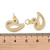 Brass Micro Pave Clear Cubic Zirconia Pendants KK-B083-33E-G-3