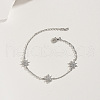 Brass Snowflake Link Bracelets FY7491-2-3