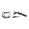 304 Stainless Steel Huggie Hoop Earrings STAS-H156-12A-P-3