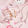 Awareness Ribbon Alloy Enamel Pendant Decorations HJEW-AB00600-5