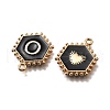 Alloy Black Enamel Pendants ENAM-K075-03B-G-2