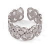 Non-Tarnish 304 Stainless Steel Cuff Rings RJEW-G285-77P-2