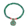 8Pcs Saint Patrick's Day Glass Beaded Stretch Bracelets BJEW-JB11186-3
