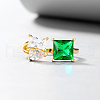 925 Sterling Sliver with Colorful Cubic Zirconia Cuff Rings for Women IF0840-2
