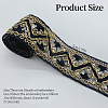 10 Yards Polyester Embroidery Lace Ribbon with Paillette PW-WG94215-02-2