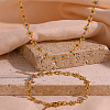 Retro 304 Stainless Steel Flower Link Bracelets for Women FS-WG93F36-02-2