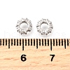 925 Sterling Silver Micro Pave Clear Cubic Zirconia Beads STER-F061-05P-2