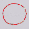 Bohemian Style Rainbow Glass & Brass Beaded Handmade Fashion Women's Bracelet QD2599-1-1