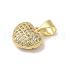 Brass Micro Pave Cubic Zirconia Charms KK-C058-06G-2