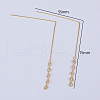 Elegant Brass Clear Cubic Zirconia Flat Round Ear Thread IZ3908-3