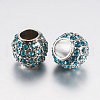 Alloy Rhinestone European Beads PALLOY-F200-03F-2