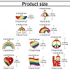 20Pcs 10 Styles Rainbow Color Alloy Enamel Pendants ENAM-YW0004-10-3