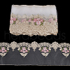 5 Yard Polyester Embroidery Hollow Flower Mesh Lace Trim SRIB-FG0001-22-1