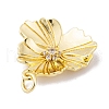 Rack Plating Brass Micro Pave Cubic Zirconia Pendants KK-K367-21G-01-2