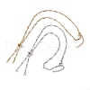 2Pcs 2 Colors Ion Plating(IP) 304 Stainless Steel Slider Necklace Makings AJEW-JB01268-1