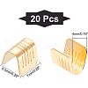 CHGCRAFT 20Pcs Brass Folding Crimp Ends Caps FIND-CA0005-54-2