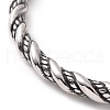 304 Stainless Steel Eagle Open Cuff Bangle for Men Women BJEW-M230-01AS-4