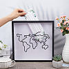 Square Wood Wall Mounted Stamp Storage Boxes with Clear Acrylic Window CON-WH20005-02A-4
