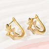 Brass Micro Pave Clear Cubic Zirconia Clip-on Earrings EJEW-F895-22A-G-2