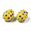 Polymer Clay Rhinestone Beads RB-T017-32I-3