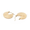 Ion Plating(IP) 304 Stainless Steel Flat Round Thick Hoop Earrings for Women EJEW-B018-11G-2