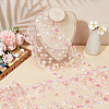 2 Yards Polyester Embroidery Strawberry & Flower Lace Ribbon OCOR-WH0100-55-4