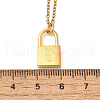 304 Stainless Steel Rolo Chain Pendant Necklaces NJEW-S444-01G-12-3
