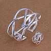 Trendy Silver Color Plated Brass Wedding Party Jewelry Sets SJEW-BB11215-1