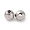 Non-Tarnish 304 Stainless Steel Round Beads X-STAS-F285-01P-3