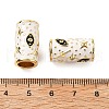 Brass Micro Pave Clear Cubic Zirconia European Beads KK-Z114-15G-B-4