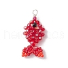 Faceted Glass Pendants PALLOY-MZ00661-02-1