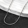 0.9MM 304 Stainless Steel Snake Chain Necklaces for Women Men STAS-V011-04A-P-2