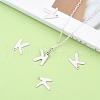 304 Stainless Steel Letter Charms X-STAS-O072-K-5