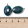 Natural Apatite & Cubic Zirconia Pendants G-Z076-01G-09-3